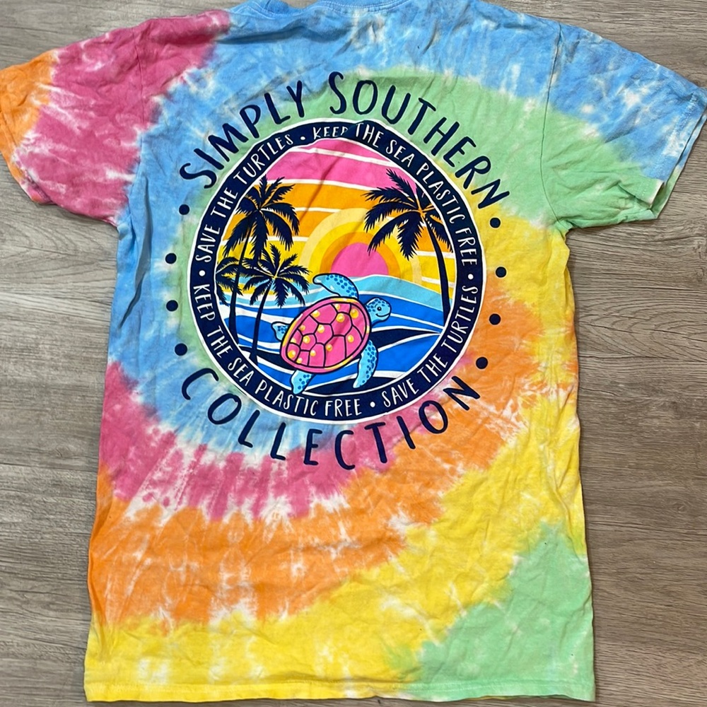 SIMPLY SOUTHERN tie dye small SAVE THE TURTLES